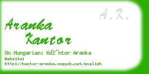 aranka kantor business card